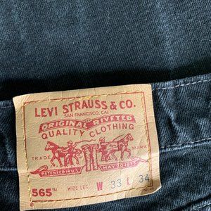 Black Levi's 565 Jeans Vintage 33 x 34 - Similar to Levi's 541 Athletic Fit